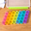 Pill Case Drop-resistant Sealed Well 28 Grids 4 Times a Day 7 Days Pill Organizer for Vitamins