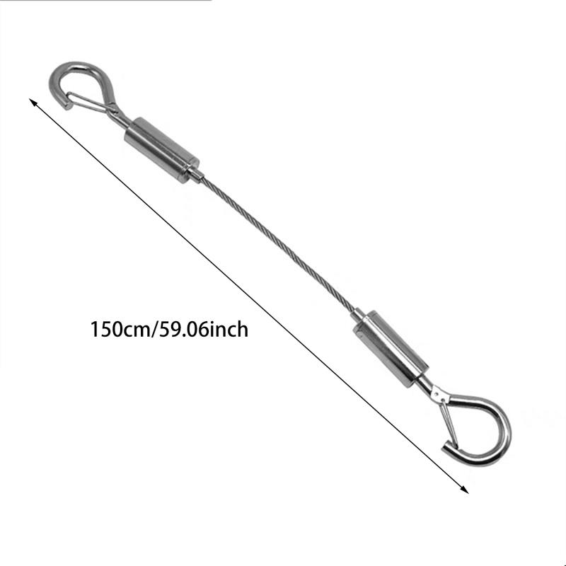 Adjustable Automatic Wire Rope Spring Hook Clothesline Picture Hanging Solution System Suspension Code Stainless Steel Cable