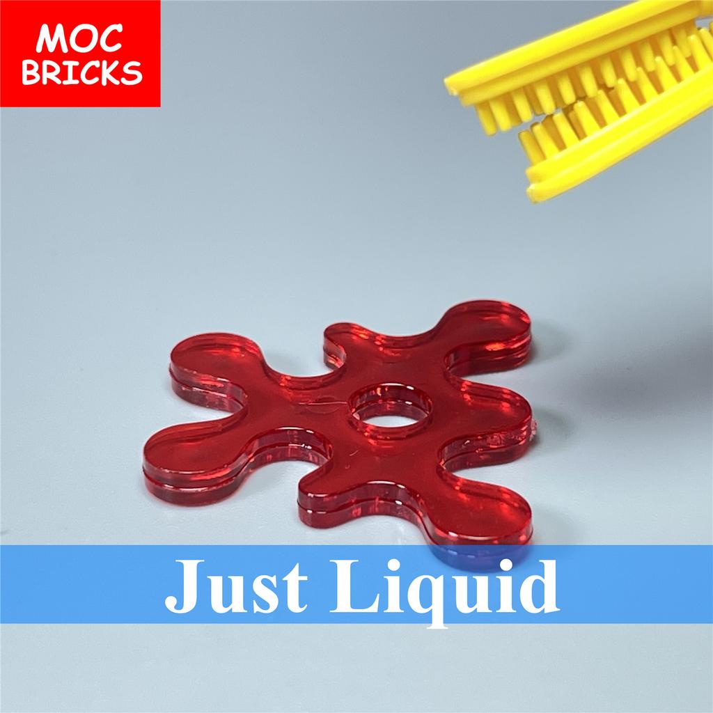 10 шт./лот MOC Кирпичи Прозрачный Жидкость Вода Кровь Молоко Образовательные Строительные Блоки Фигурка Игрушка Игрушки для Детей Подарки
