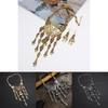 Fashion Hand Bone Women Necklace And Earring Set With Skeleton Tassel Design For Gothic Costumes