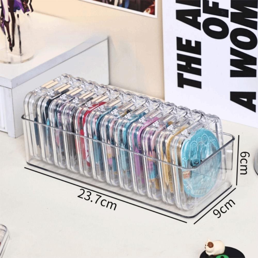 Dust-proof Fake Nail Storage Box Acrylic Badge Storage Box Protective Clear Nail Boxes  Packaging