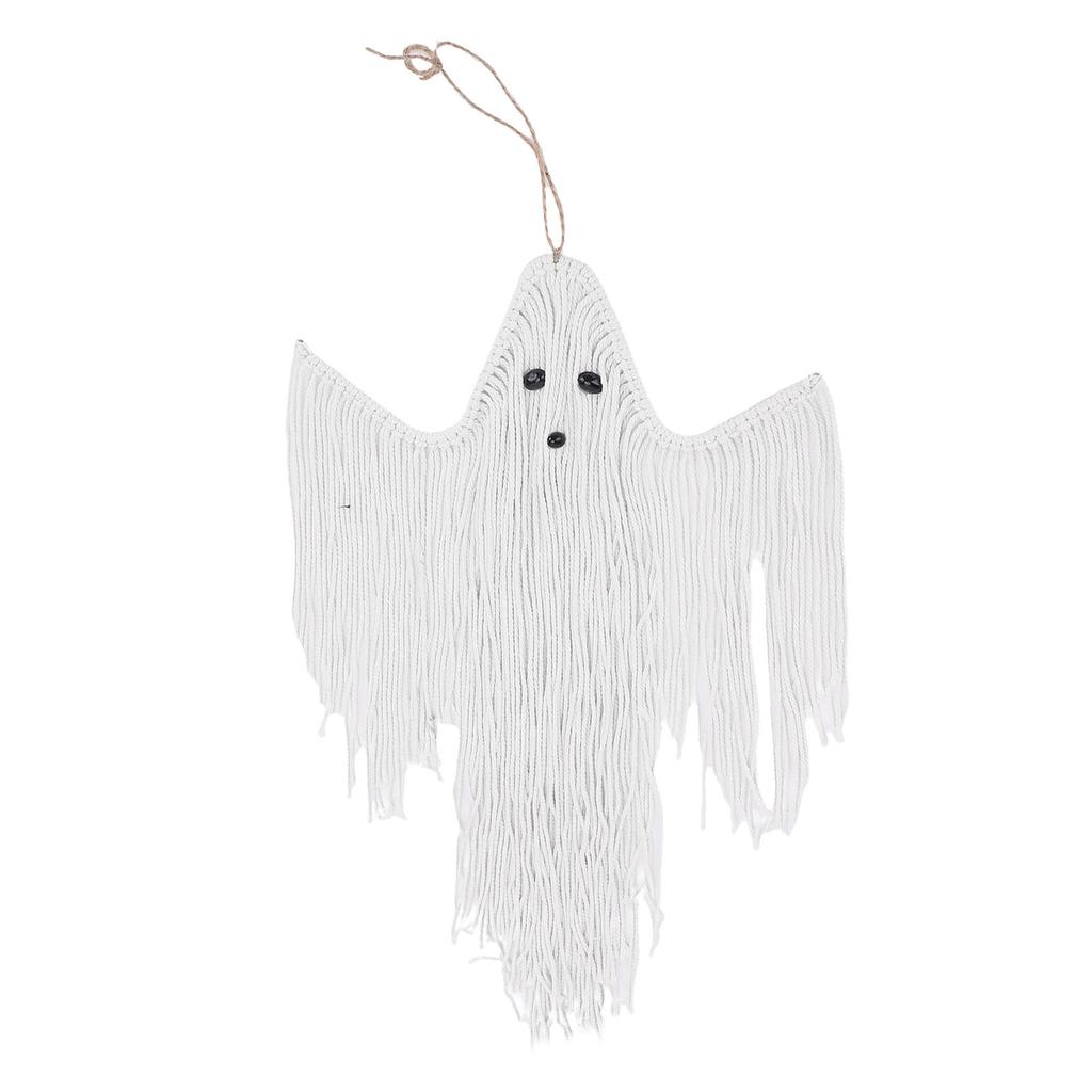 Подвесное украшение-призрак в жутком бохо-стиле, ручной работы из хлопковой веревки, для настенного искусства, праздничной двери, окна