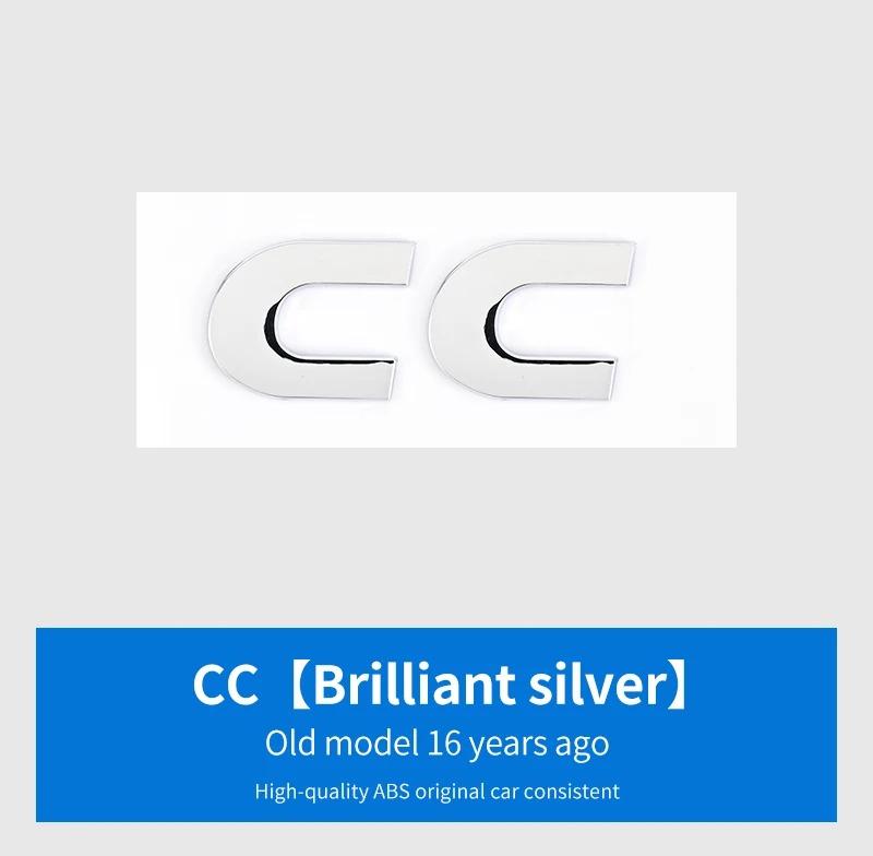 Для VW Для Volkswagen GTI/CC/V6/V8/Caddy/Jetta/Lavida специальная наклейка-шильдик на багажник из АБС-пластика серебристо-черная декоративная наклейка w