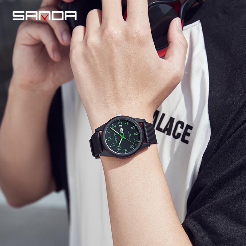 Sanda Creative Calendar Wristwatch for Students – Versatile Fashion Dial for Men & Women