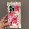 Роскошный Чехол для Телефона с Узором из Кожи Личи 'Gorgeous Luxury Flowers' Для Redmi Note 14 13 12 11 10 9 8 Pro Plus 4G 5G Ударопрочный Чехол