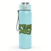1PC Green day band text logo print 750ml colorful plastic sports water bottle leakproof pop lid with straw for outdoor office home use