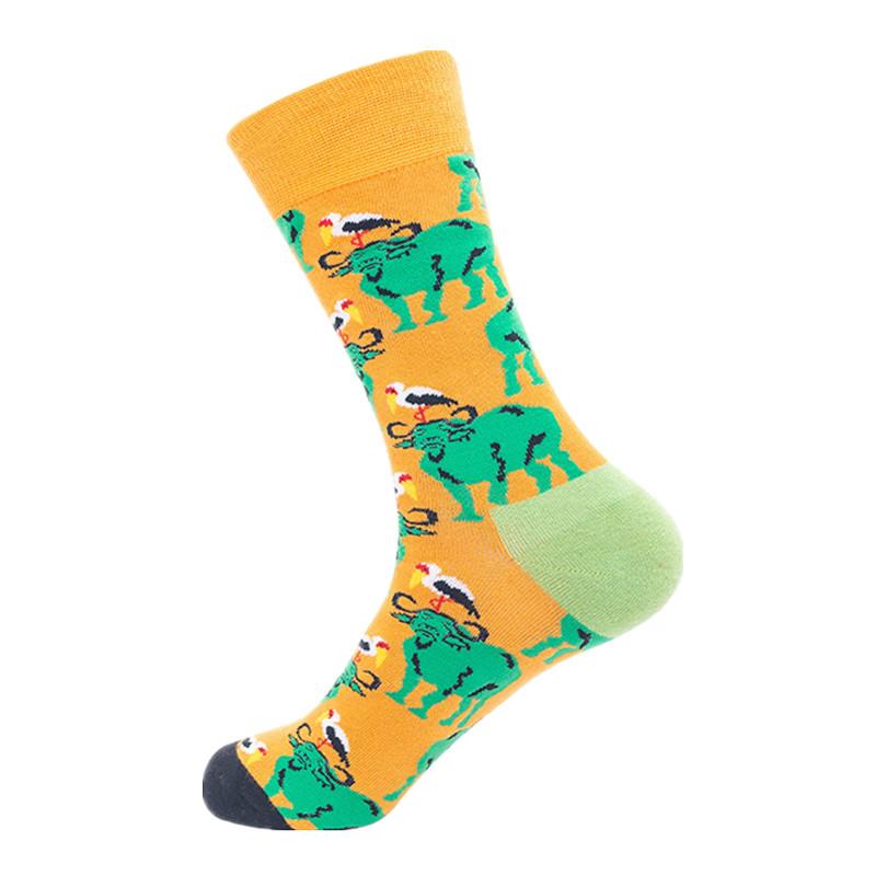 Сотни модных забавных хлопковых унисекс-мужских счастливых носков для улицы, скейтборда, фруктов, еды, панды, тигра, Harajuku, подарков для мальчиков, мужских носков, летних