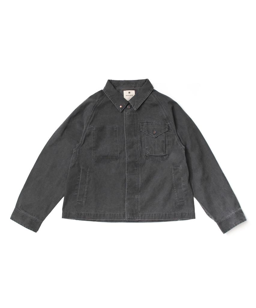 Snow Peak Sulfur Dyed Fade Coverall Outer Jacket for Men and XL JK-26SU015 Women, CHARCOAL,