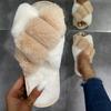 Classic Design Women Winter House Furry Slippers Fluffy Faux Fur Home Slides Flat Fashion Indoor Floor Shoes Ladies Flip Flops
