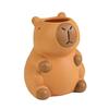 Capybara Pen Holder Cute Animal Shape Desk Organizer for Pens Makeup Brushes Utensils Creative Office Home Decor