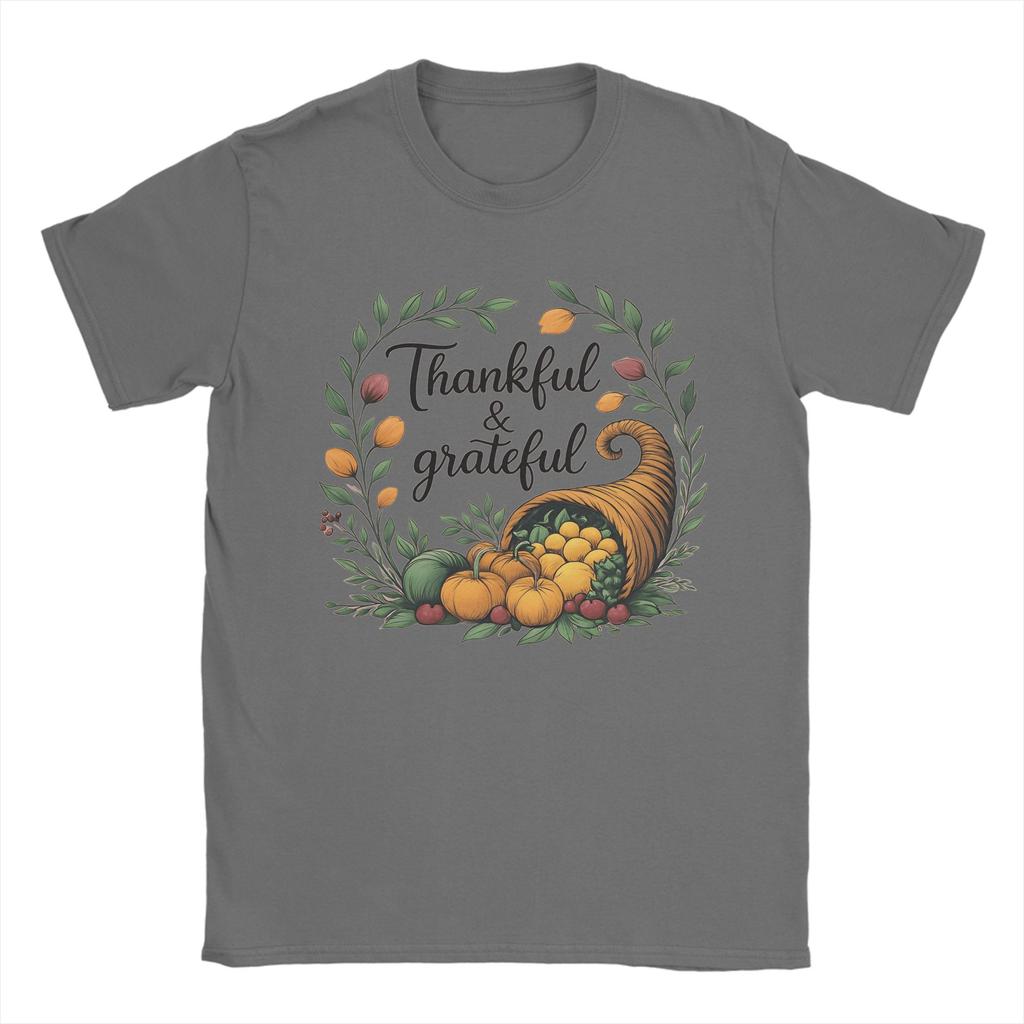 Men T-Shirt Thanksgiving Day Casual 100% Cotton Tee Shirt Short Sleeve T Shirt Crewneck Tops Gift Idea