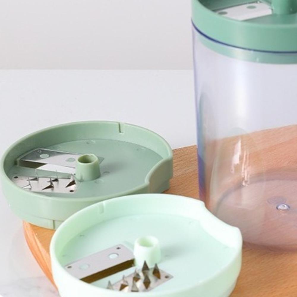 Efficient Multifunctional Rotary Grater Plastic Stainless Steel Blades Fruit Grater Rust-proof 3 in 1 Vegetable Slicer Food Prep