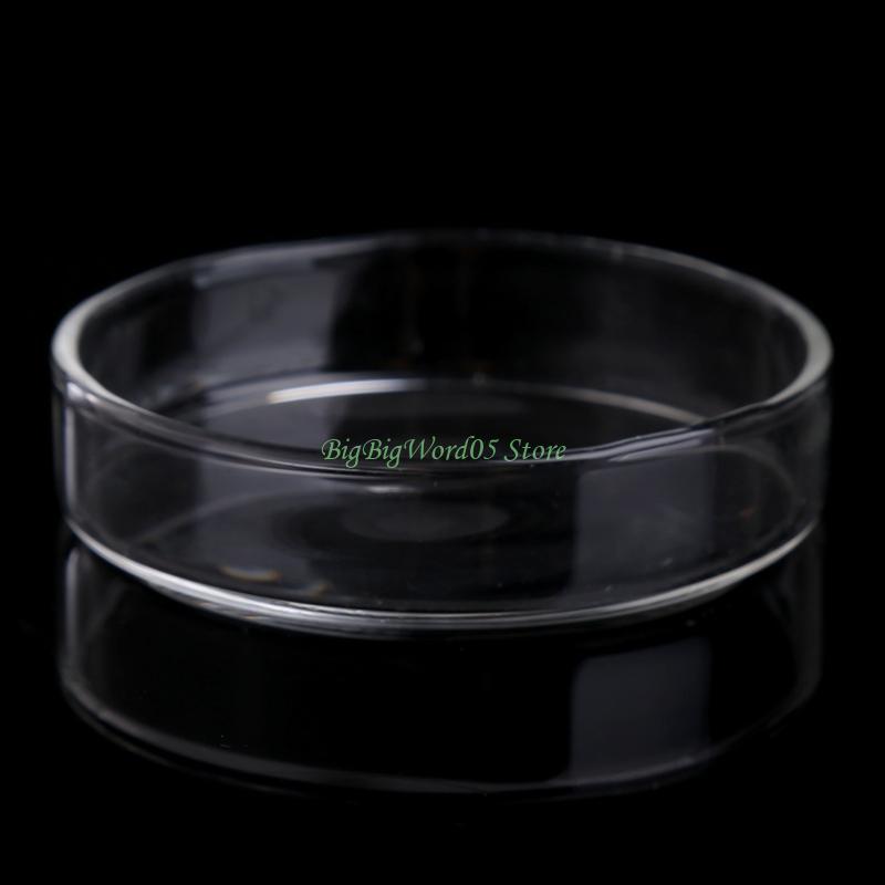 24TE Shrimp Feeder Acrylic Dish Aquarium Fish for Tank Bottom Feeding Tray Reptiles Round Clear Bowl 2.4" Diameter