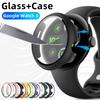 Чехол для Google Pixel Watch 3 45 мм 41 мм ПК Универсальный защитный чехол-бампер + Защитная пленка для экрана для Pixel Watch 3 Аксессуары