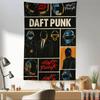 Настенный гобелен Rock Band DDaft Punk с принтом, большая настенная декорация с изображением индийского Будды, декорация в стиле колдовства, бохо, хиппи, одеяло