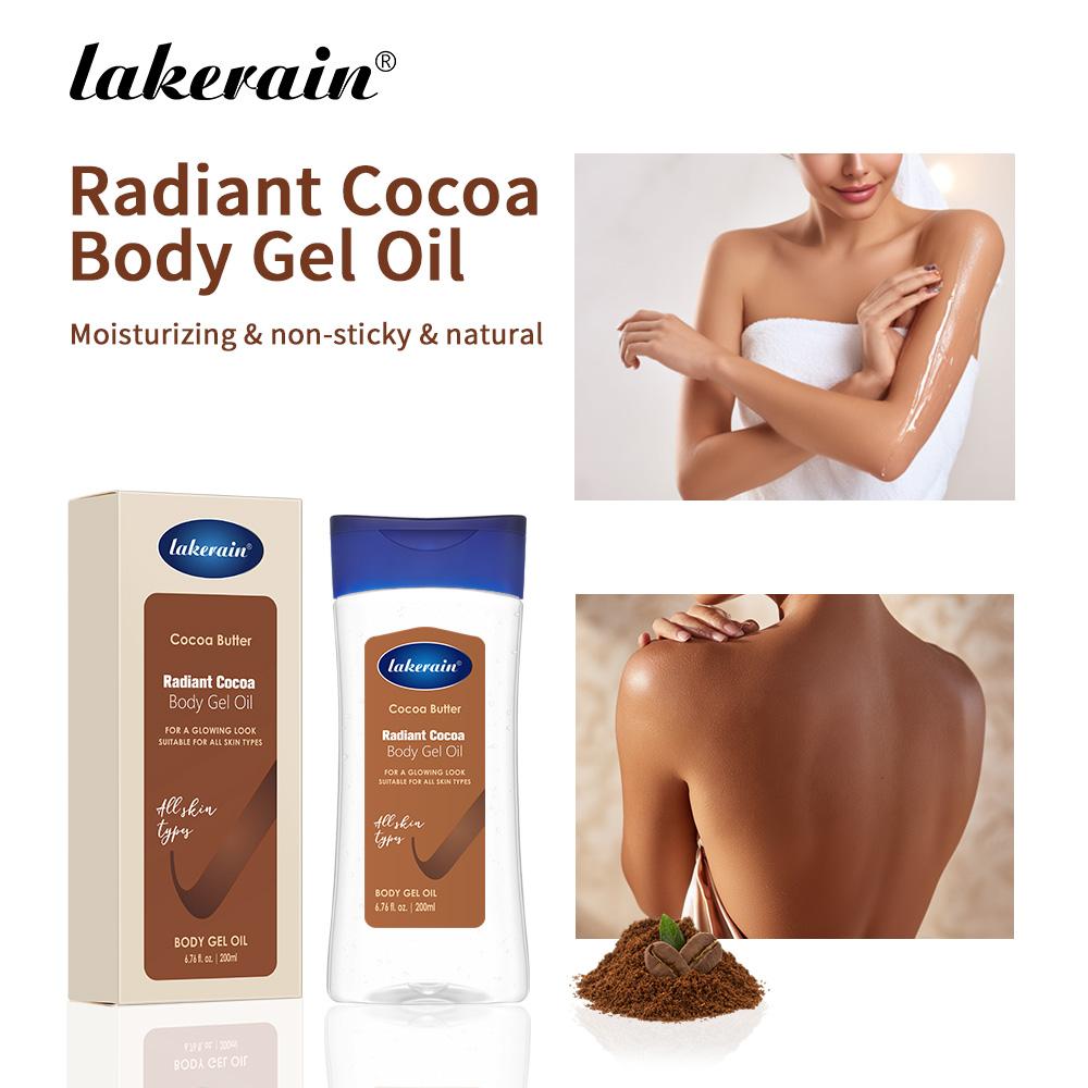 Cocoa Body Gel Oil Moisturizing Hydration for Dry Skin Care Radiant Glowing Butter Treatment Nourishing Body Care Skin Care
