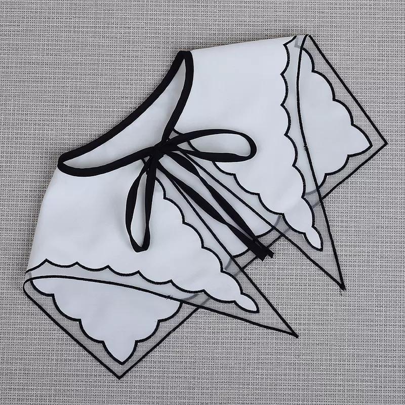 Мода 2023 года, женская, для девочек, кукла Лолита, шаль, поддельный воротник, вышитое ожерелье, лацкан, блузка, накидка на плечо, короткая накидка, поддельный воротник