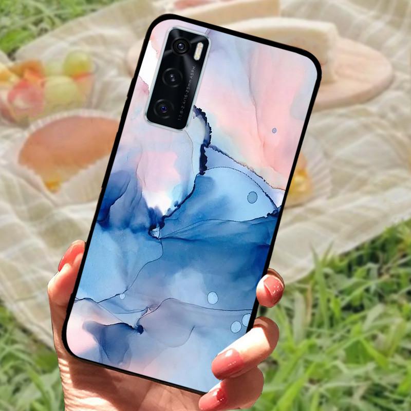 Для Vivo V20 SE Чехол-бампер V2022 V2023 Силиконовый Мягкий Мраморный Черный Бампер Funda Coque для Vivo V20 2021 V 20 V20SE V2025 V2024