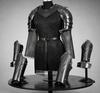 Female Medieval Knight Armor Blackened Steel Chainmail Warrior LARP Cosplay Costume