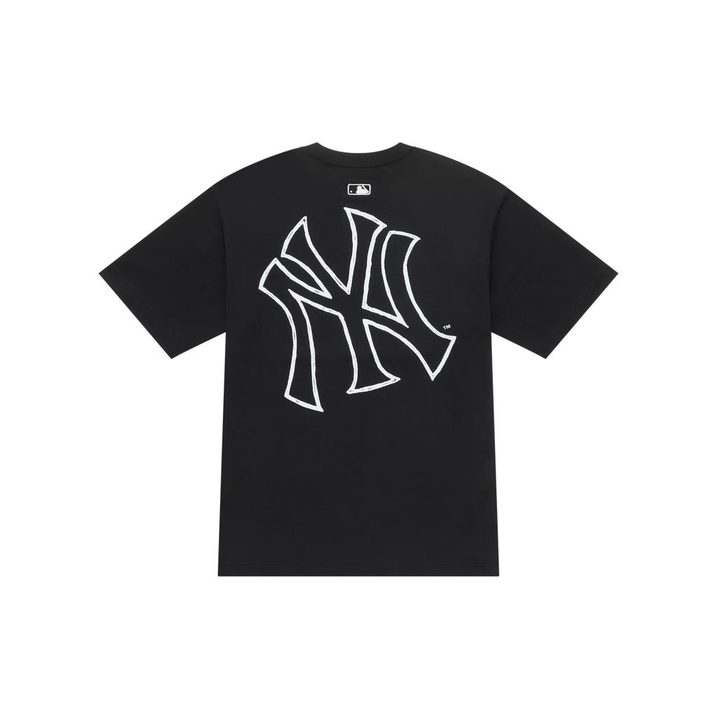 Новая коллекция MLB MONOGRAM Нью-Йорк Янкис 25SS Футболка Унисекс Черная 3ATSB7053-50BKS