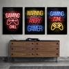 Детская игровая настенная живопись геймера на холсте, забавная игровая настенная картина для игровой комнаты, постер, украшение для игровой комнаты для дома
