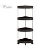 Storage Rack Rolling Cart with Multiple Layers Large Capacity 360-Degree Wheels Design Floor-standing Bathroom Corner Triangle Shelf