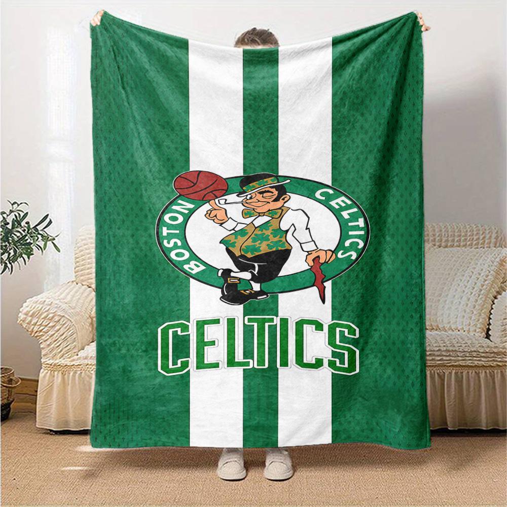 1pc Blanket - Boston Celtics logo  Print Design,Lightweight Blanket for Sofa,Bed- Soft &Warm,Gift for All Seasons