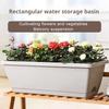 Ящик для выращивания овощей Цветочный горшок с дренажными отверстиями с утолщенным краем Прочный несущий внутренний прямоугольный ящик для овощей и трав