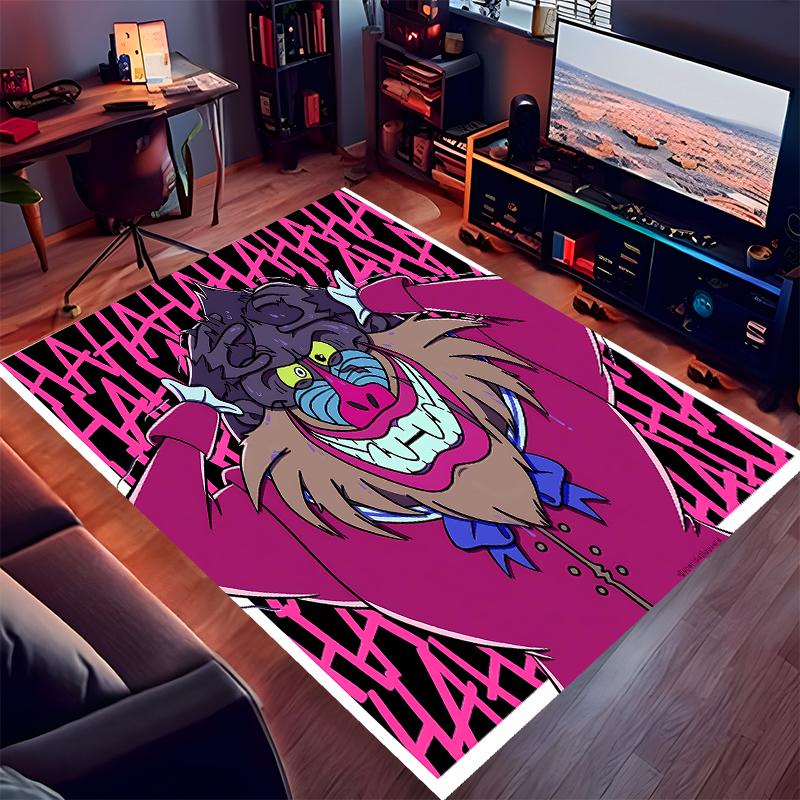 1pc scarlemagne Print Area Rug - Soft,Washable Non-Slip Indoor Mat for Office Chairs,Living Room,Home Office Decorative Rug