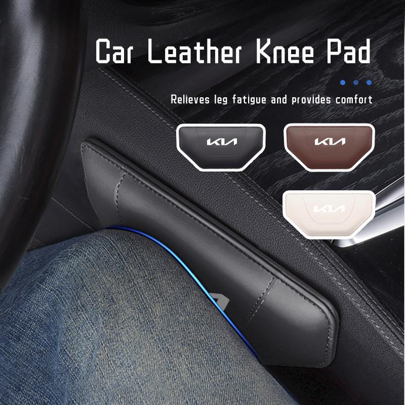 AANT1 Car Leather Leg Knee Cushions Armrest Elbow Pad Accessories For KIA Stinger Optima Cerato Venga Forte Spectra Sedona