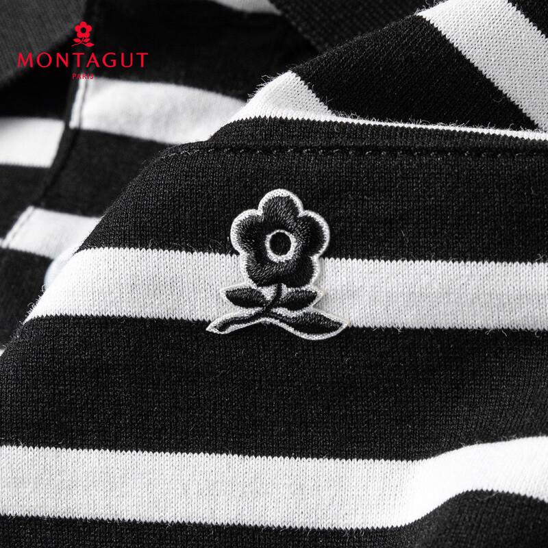 Мужская поло с жаккардовой полоской MONTAGUT