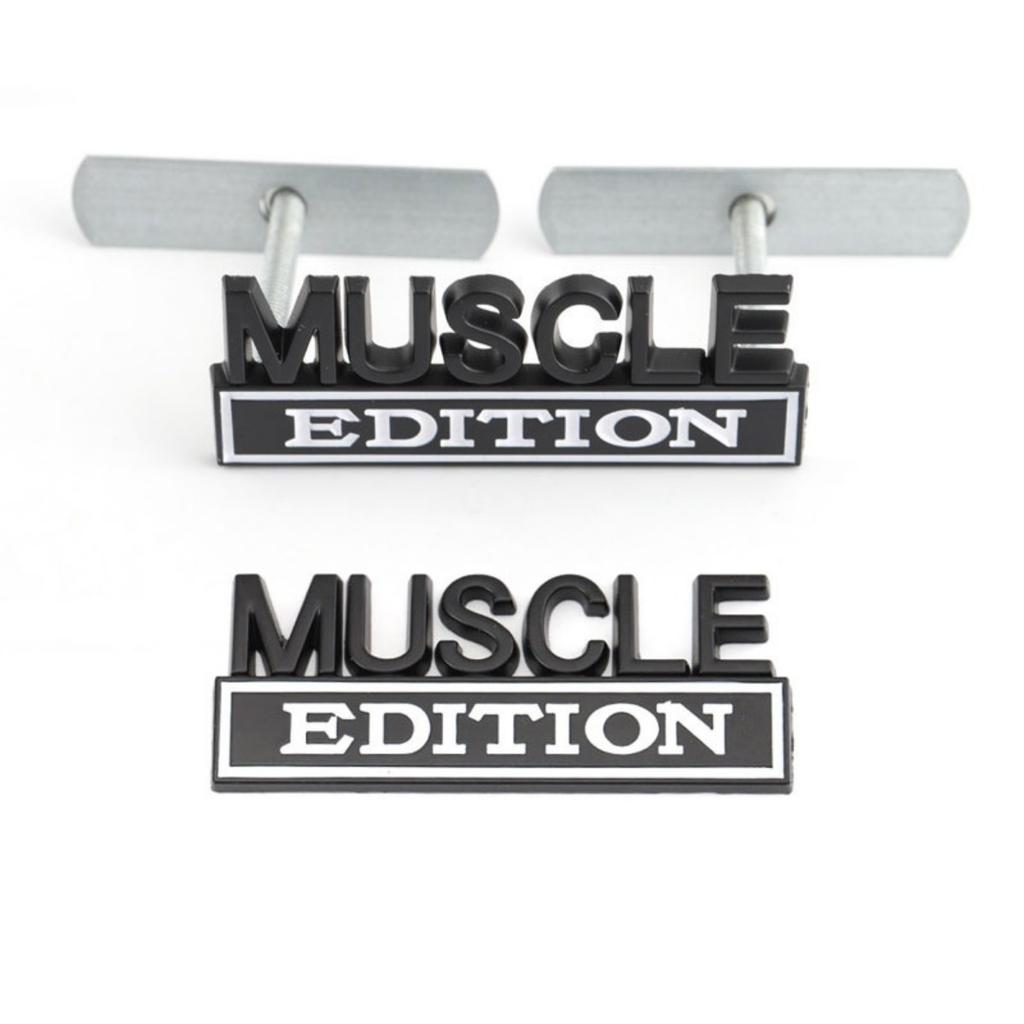 1Pc 3D Metal Muscle Edition Logo Car Front Grille Badge Side Fender Rear Trunk Emblem Sticker Decal