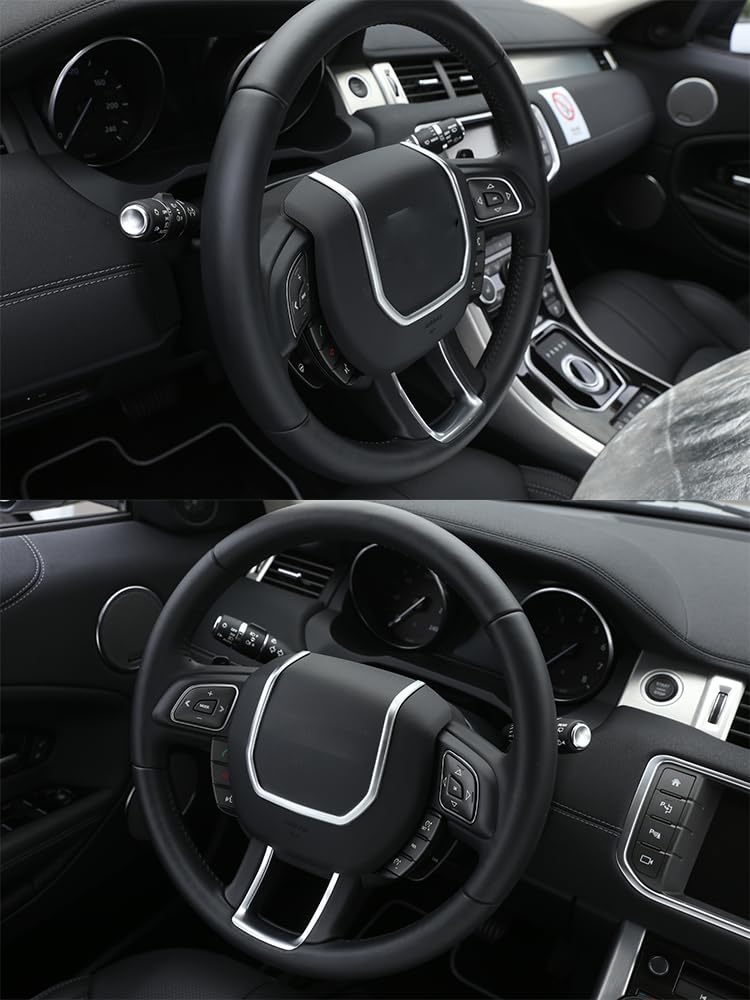 DIYUCAR Накладка на рулевую панель для Land Rover Range Rover Evoque 2012-2018, Самоклеящаяся накладка на руль, Панель интерьера, Индивидуальные аксессуары для автомобиля