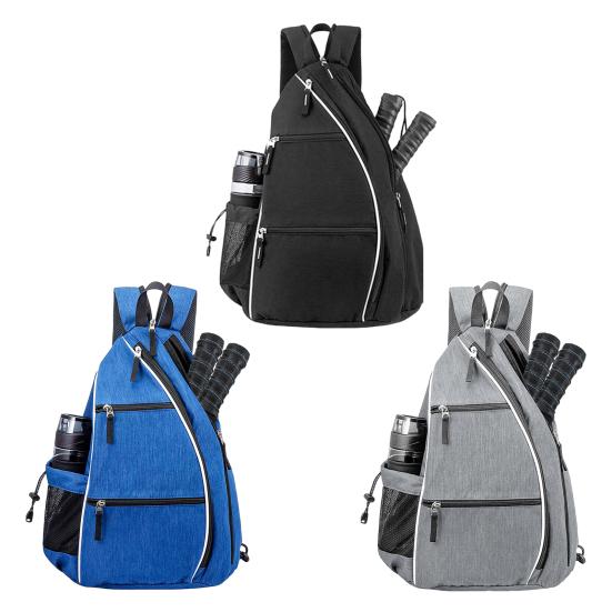 Pickleball Paddle Backpack Mesh Pocket Adjustable Strap Waterproof Oxford Cloth Outdoor Sports Badminton Table Tennis Racket Storage Bag