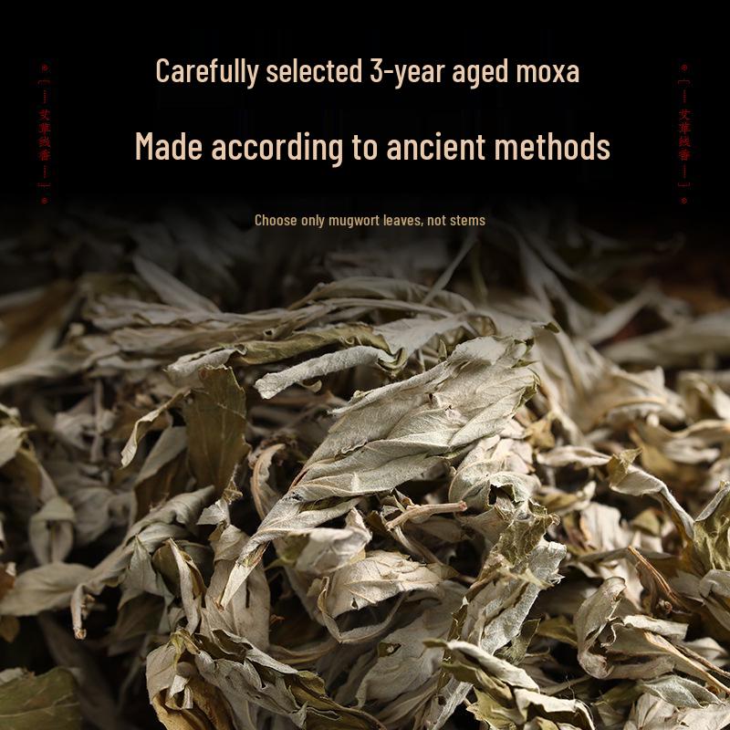 Натуральные благовония из полыни и агарового дерева - Ароматерапия для дома, Устранение летних запахов, Дизайн «Благоприятные облака», Набор буддийских благовоний и подставка.