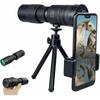 Портативный монокулярный телескоп, супер телеобъектив с зумом 10-300X40 мм, зажим для штатива, ночное видение