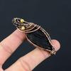 Black Tourmaline Gemstone Pure Copper Wire Wrapped Handmade Jewelry Pendant