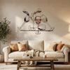 2D Flat Metal Wine Cup Silhouette Decoration Iron Art Wall Art Sculpture  Wall Displays