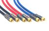 Belden Black RCA Cable with 8412-BLACK Plugs, 6.0ft (1.83m) [Red/Blue Pair]