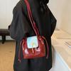Модный тренд контрастная сумка в стиле ретро, новый нишевый дизайн, одно плечо, диагональная перекрещивающаяся сумка-ведро с завязками
