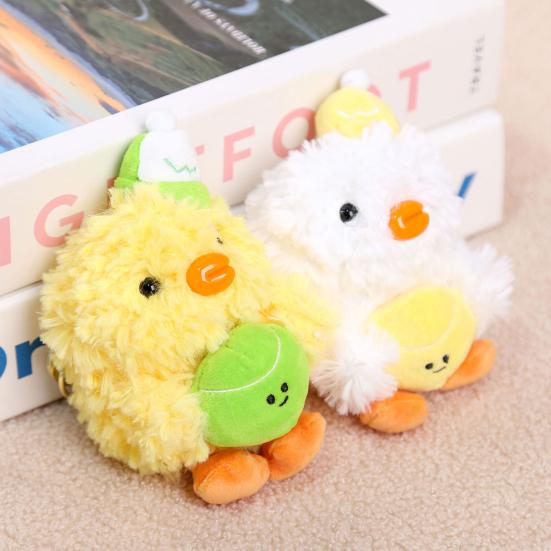 Бейсбольная утка брелок для ключей для пар плюшевая игрушка для сумок рюкзаков мягкая набивная игрушка брелок с металлическим зажимом милый подарок для детей взрослых