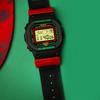 Casio G-Shock Классические Ретро Квадратные Модные Цветные Блоки Уличный Стиль ЖК-дисплей Электронный Механизм Тканевый Ремешок Мужские Часы Черные DW-5600THC-1