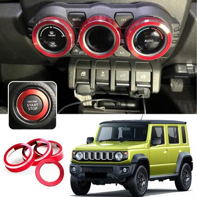 Temiry Jimny Циферблат кондиционера Алюминиевый сплав Запуск двигателя Детали интерьера для New Sierra Накладка на циферблат на заказ для Jimny и jb74 Накладка, Кольцо, Jimny,