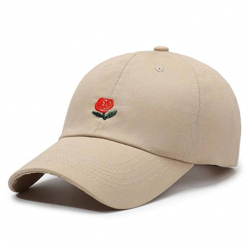 Spring Baseball Cap Personality Embroidery Rose Letter Hip Hop Sunscreen Hat for Men Women Couple