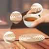Creative Round Wood Coaster for Drinks Non Slip Insulation Pad Table Protection