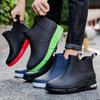 Fashion Men's Rain Boots Rubber Gumboots 2024 Mens Rain Shoes Waterproof Working Boots Comfort Slip-on Non-slip Chaussure Hommes