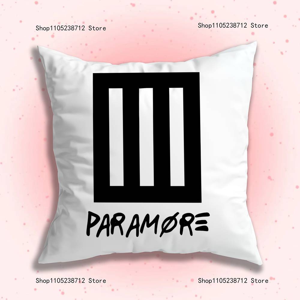 Подушка с принтом Paramore Чехол для подушки Плюшевая ткань Мягкий чехол для подушки Двусторонний принт Чехол для диванной подушки Плед