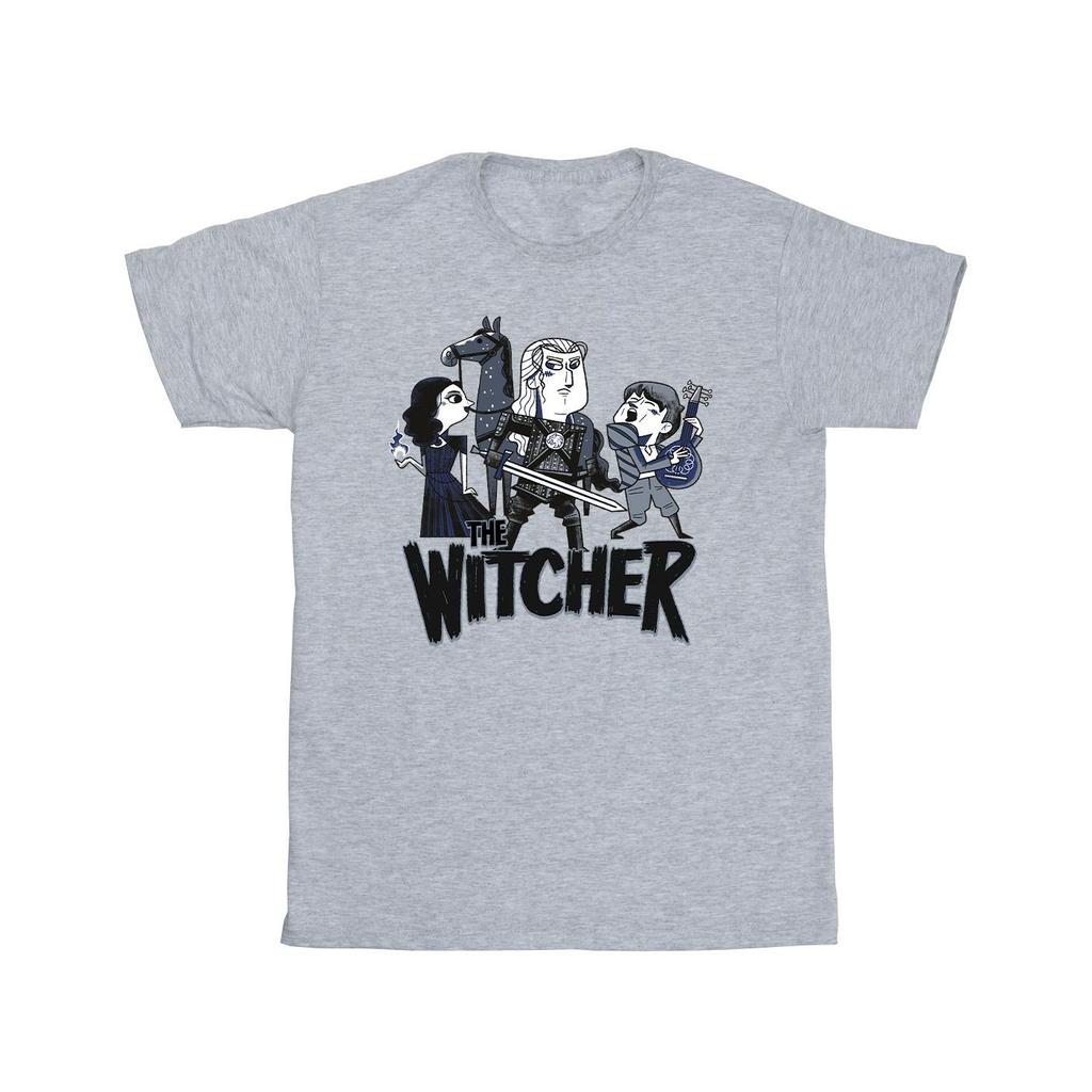 Netflix Mens The Witcher Team Illustrated T-Shirt