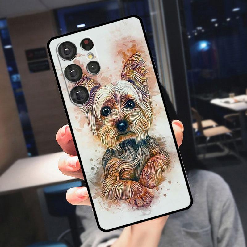 Чехол для телефона Samsung Galaxy S25 S24 S21 S22 S23 Ultra S9 S10 Plus S24 FE S21 FE с изображением Йоркширского Терьера