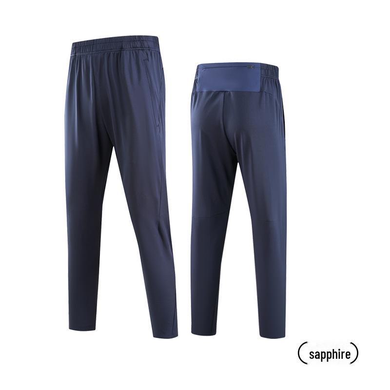 Быстросохнущие эластичные облегающие трикотажные спортивные брюки для бега - дышащие, теплые, из начесаного молочного шелка для весны и осени